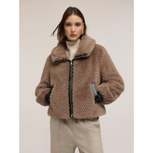 Motivi - Giubbotto effetto peluche - Nocciola