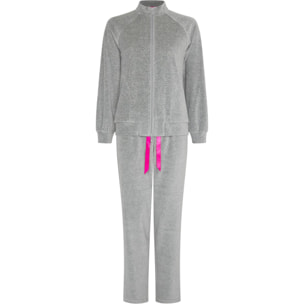 Pijama mujer de terciopelo con cremallera