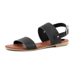Sandalo Donna in pelle colore Nero