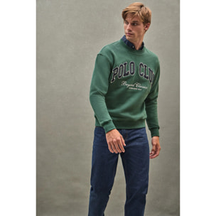 Felpa verde bottiglia, dal fit ampio Established 2012 Polo Club