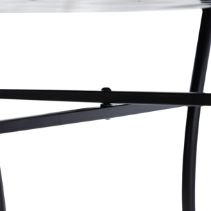 Mesa de Jardín Mesa Mosaico Cerámica y Redonda Mesita de Café Terraza 60x71cm