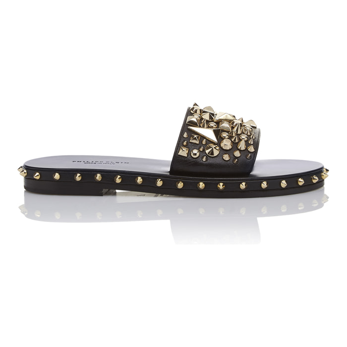 PHILIPP PLEIN Sandals Flat "You're my wonderwall"