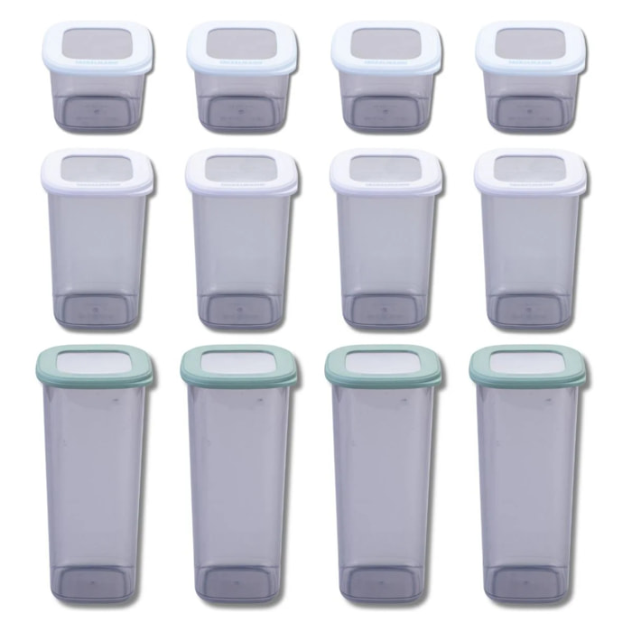 Lot de 8 boîtes hermétiques 11 cm avec 4 boîtes à provisions Fackelmann Storage