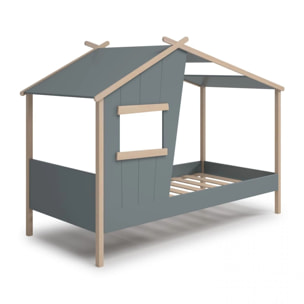 Cama cabaña Hutbed Verde Salvia - Oak Soft