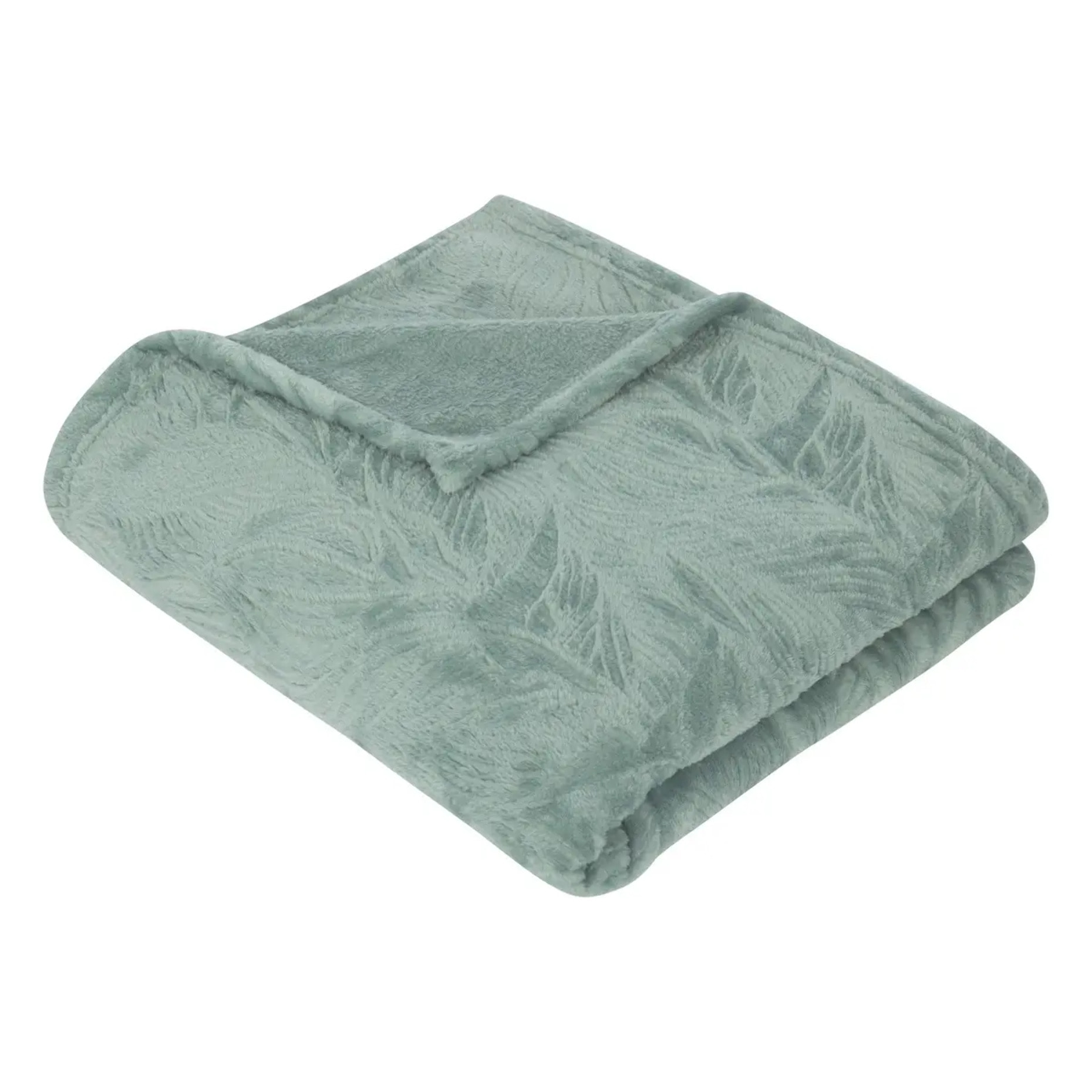Plaid flanelle Ryo bleu 125x150cm