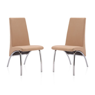 Pack 2 sillas de comedor Lise Tex Beige