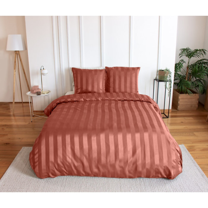 Parure housse de couette 3pcs 100% microfibre_tomette 220x240 cm