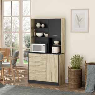 Armoire de cuisine multi-rangements 90L x 39l x 169H cm