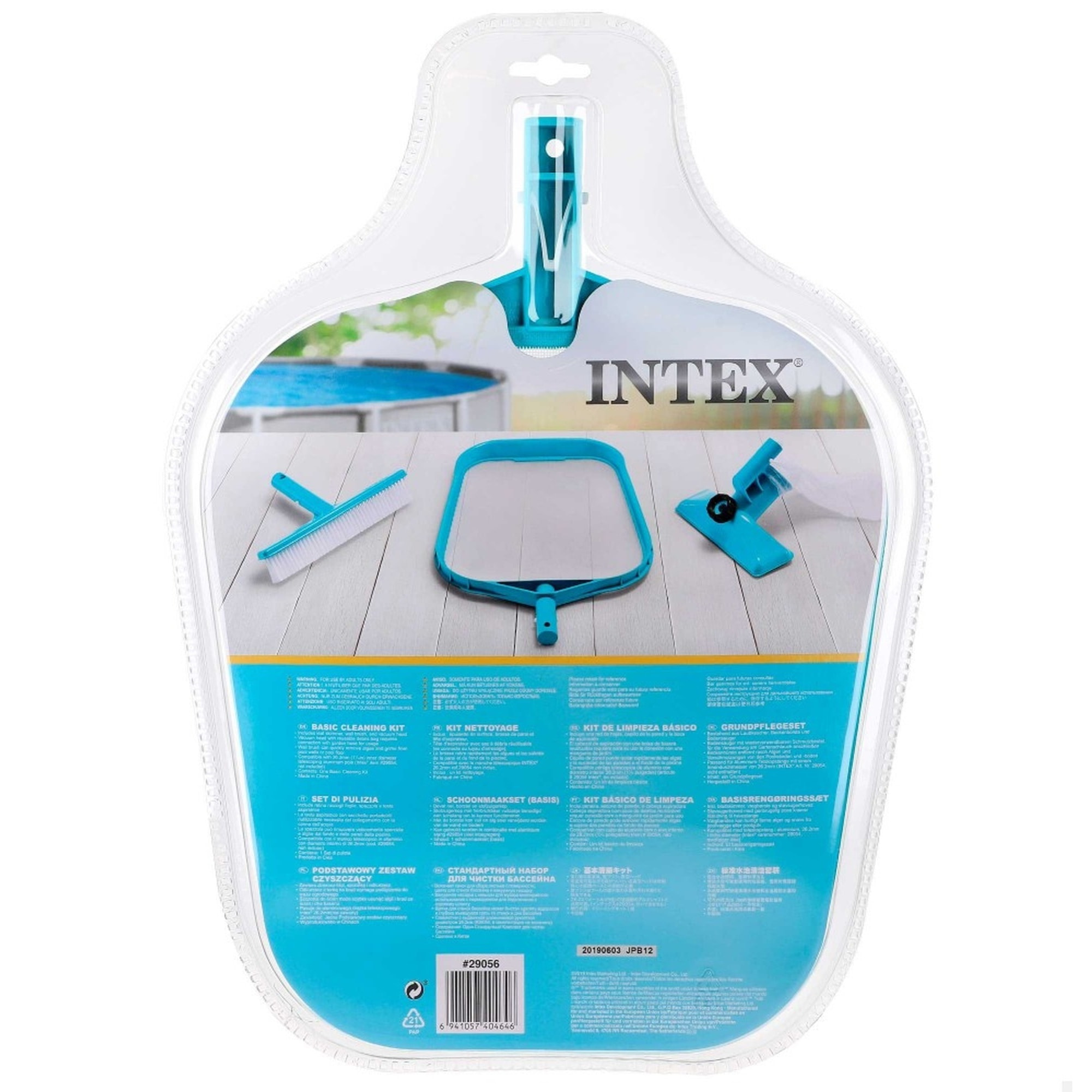 Kit de limpieza básico recoge hojas, cepillo y cabezal