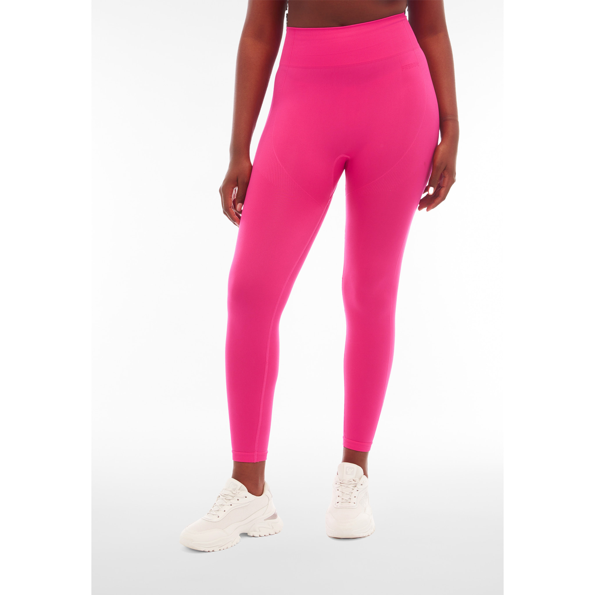 Leggings seamless vita alta 7/8 con dettagli in costina