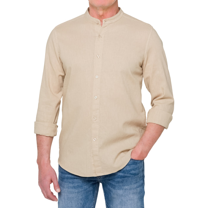 Camicia in lino Hot Buttered Tongareva Beige