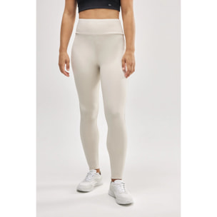 Leggings termici con interno in pile avorio