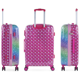 Juego De Maletas Pc Infantiles Skpat Shine Like A Star Fucsia