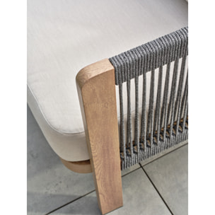 JESPAR - Salon bas de jardin 5 places - Effet bois