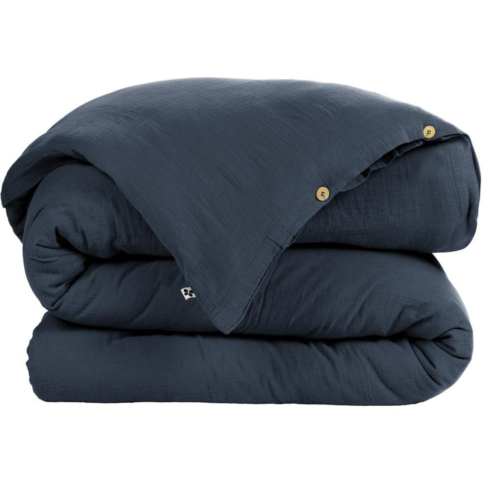 Housse couette Gaze de coton Uni