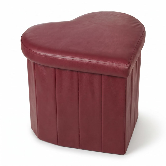 Pouf a forma di cuore in ecopelle