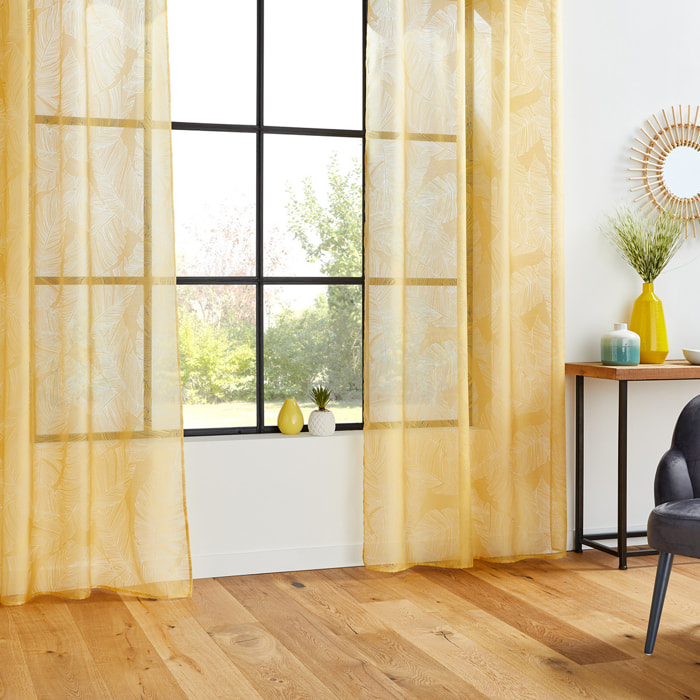 Voilage "Devo" jaune moutarde 140x240cm