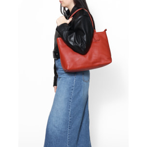 Borsa a spalla da Donna Lorena in Vera Pelle Made in Italy 26x39x13 cm