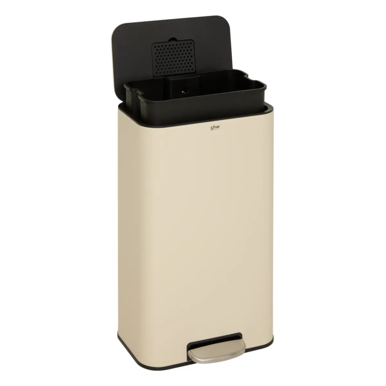 Poubelle rectangulaire à pédale Delta 30L argile