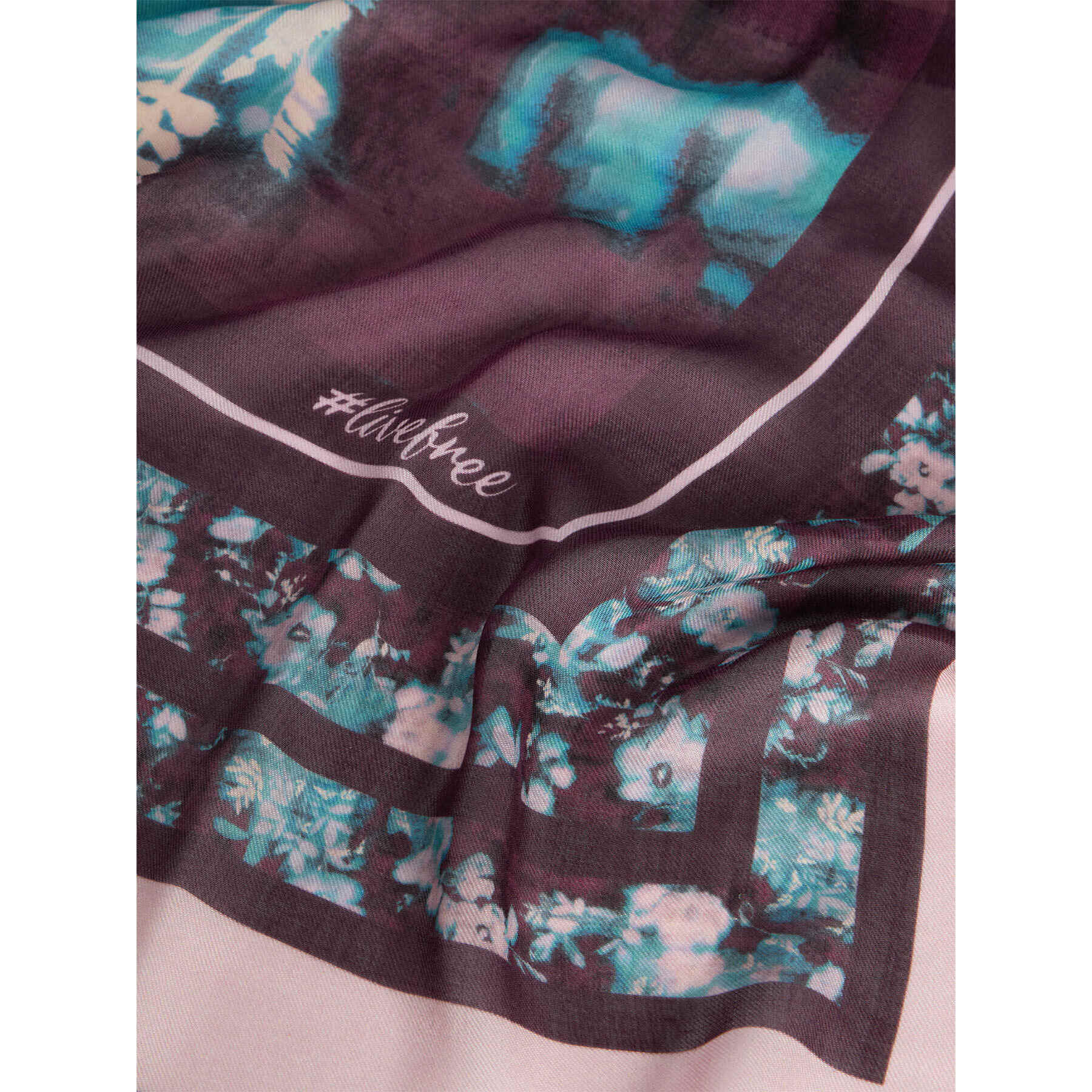 Fiorella Rubino - Foulard lungo in misto viscosa con stampa - Bordeaux