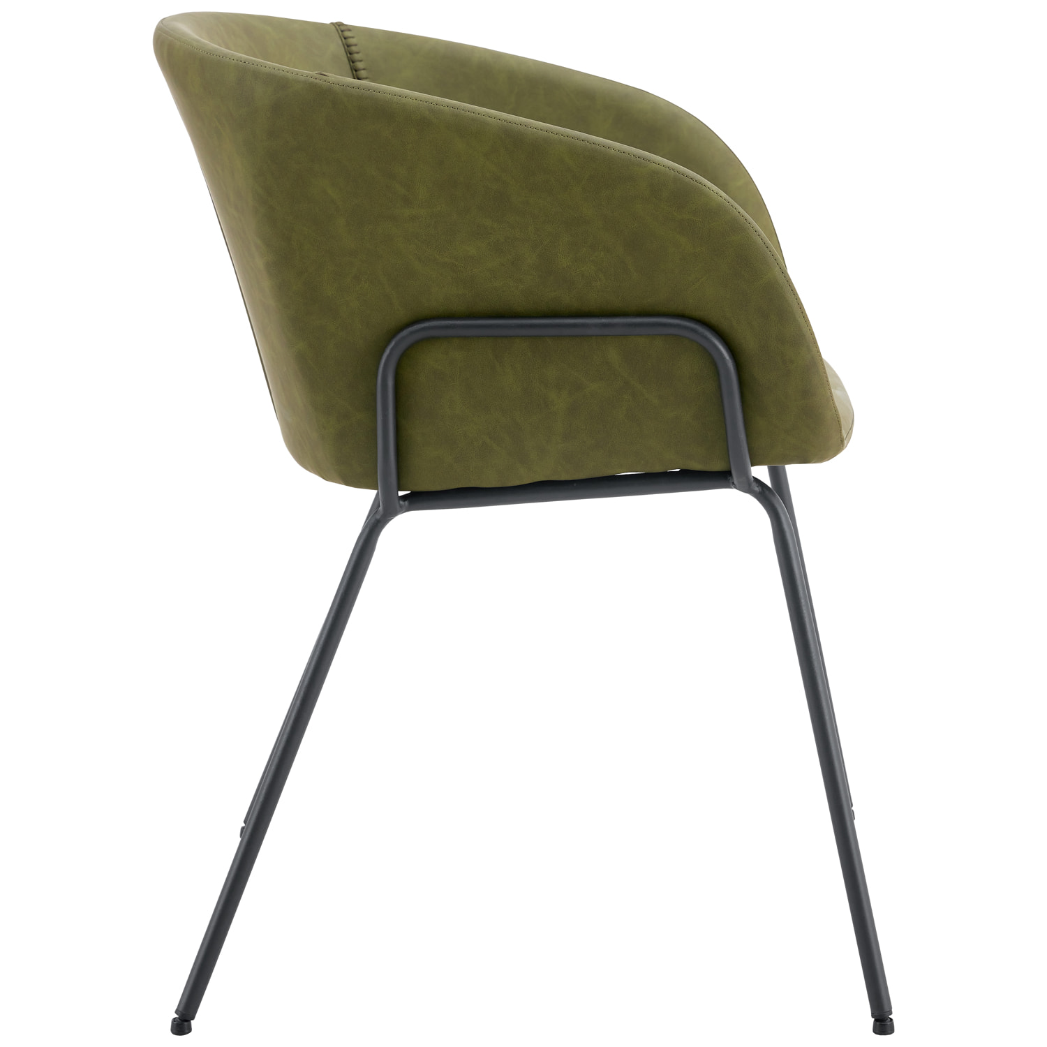 Lot de 2 chaises en simili vert ANDRÉ