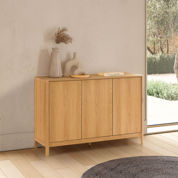 Aparador Nassau 3 puertas efecto Roble