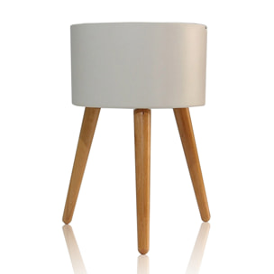 Pot de fleurs à réserve d’eau Tomasucci CALLA-C, en bois, blanc, 33 × 33 × 48 cm