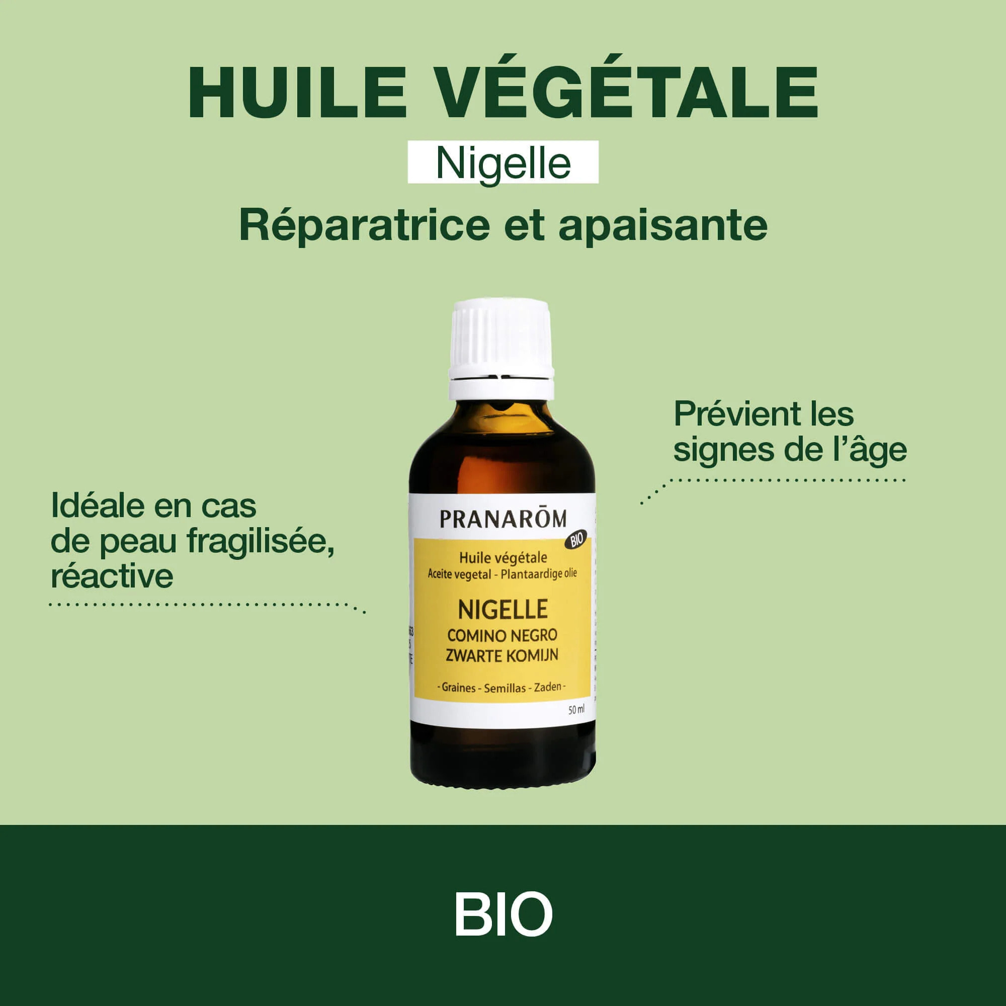 Pranarom - Huile Végétale de Nigelle - Bio - 50 ml