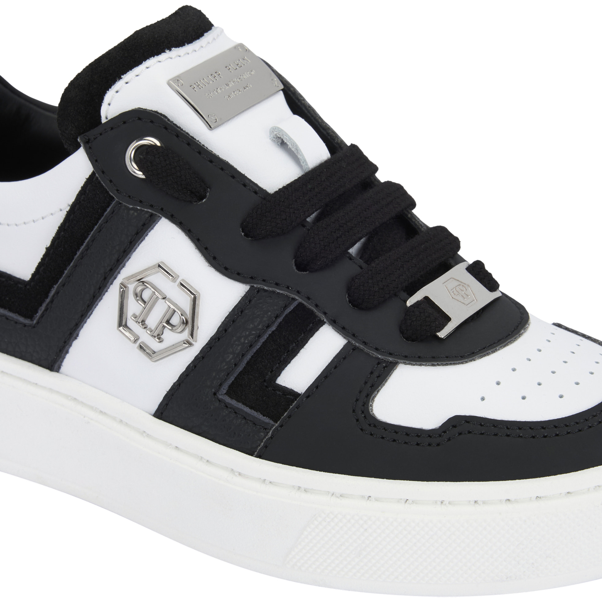 PHILIPP PLEIN Mix Materials Low-Top Sneakers