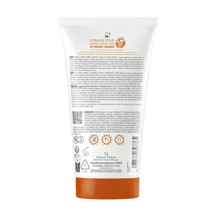 Exomega Control - Crème émolliente anti-grattage SPF50+ 150ml