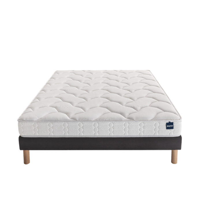 Ensemble ELEMENTAL 2 places|H 20 cm avec sommier ferme|confort ferme