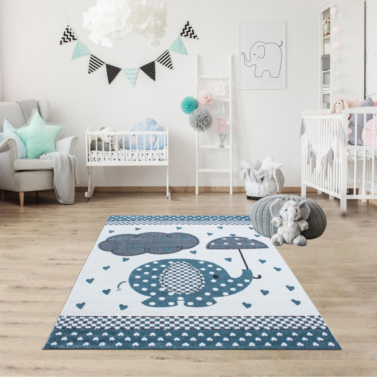 Tapis enfant tissé motif animaux PILO