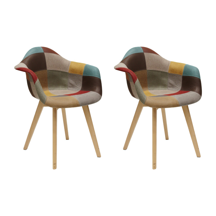 Fauteuil Patchwork Louisiane - Lot De 2