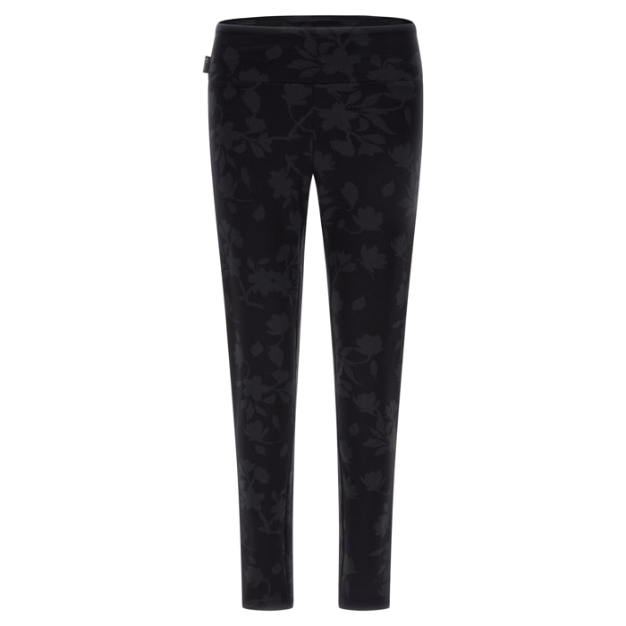 Leggings in felpa con stampa floreale in tono