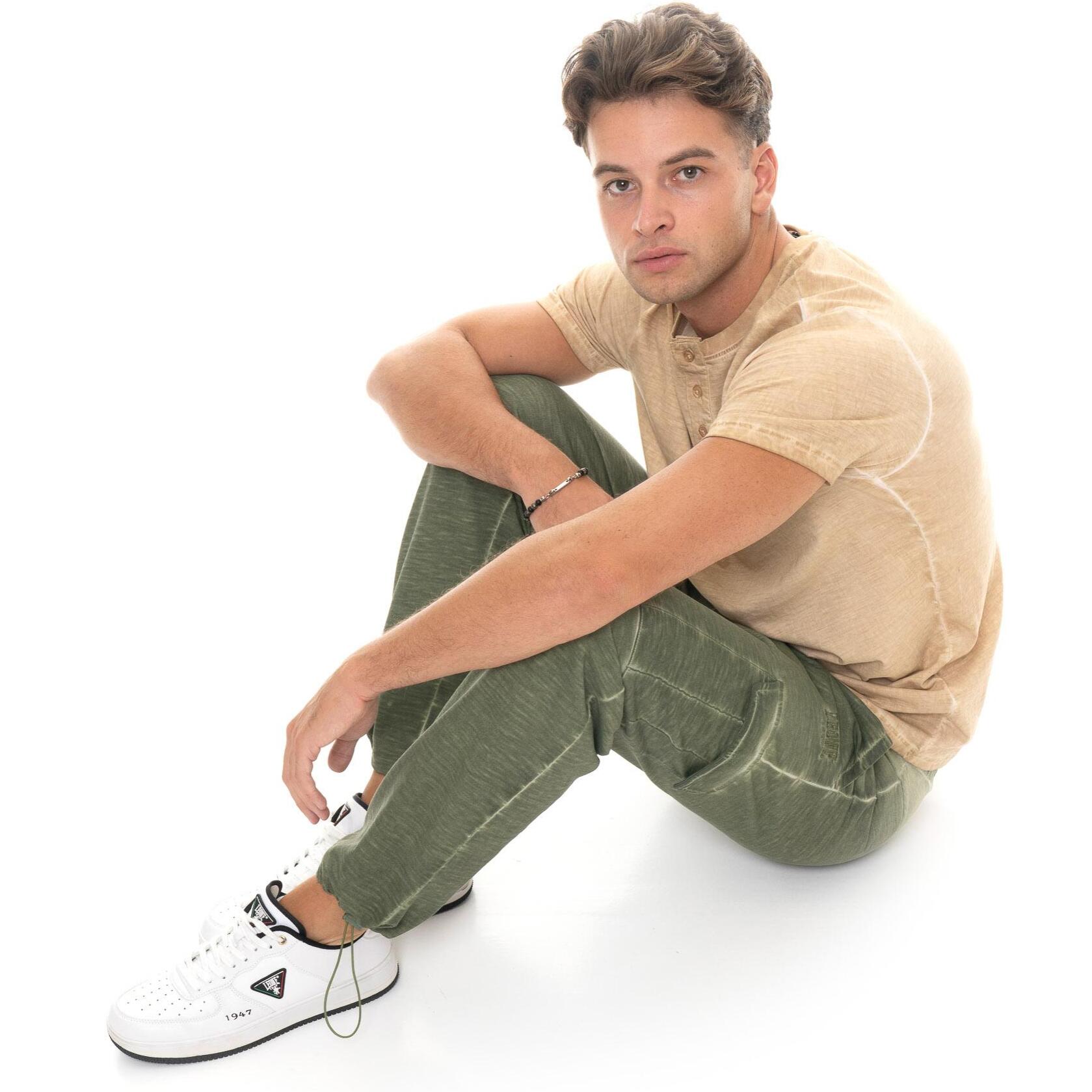 Pantalones deportivos de lavado antiguo para hombre