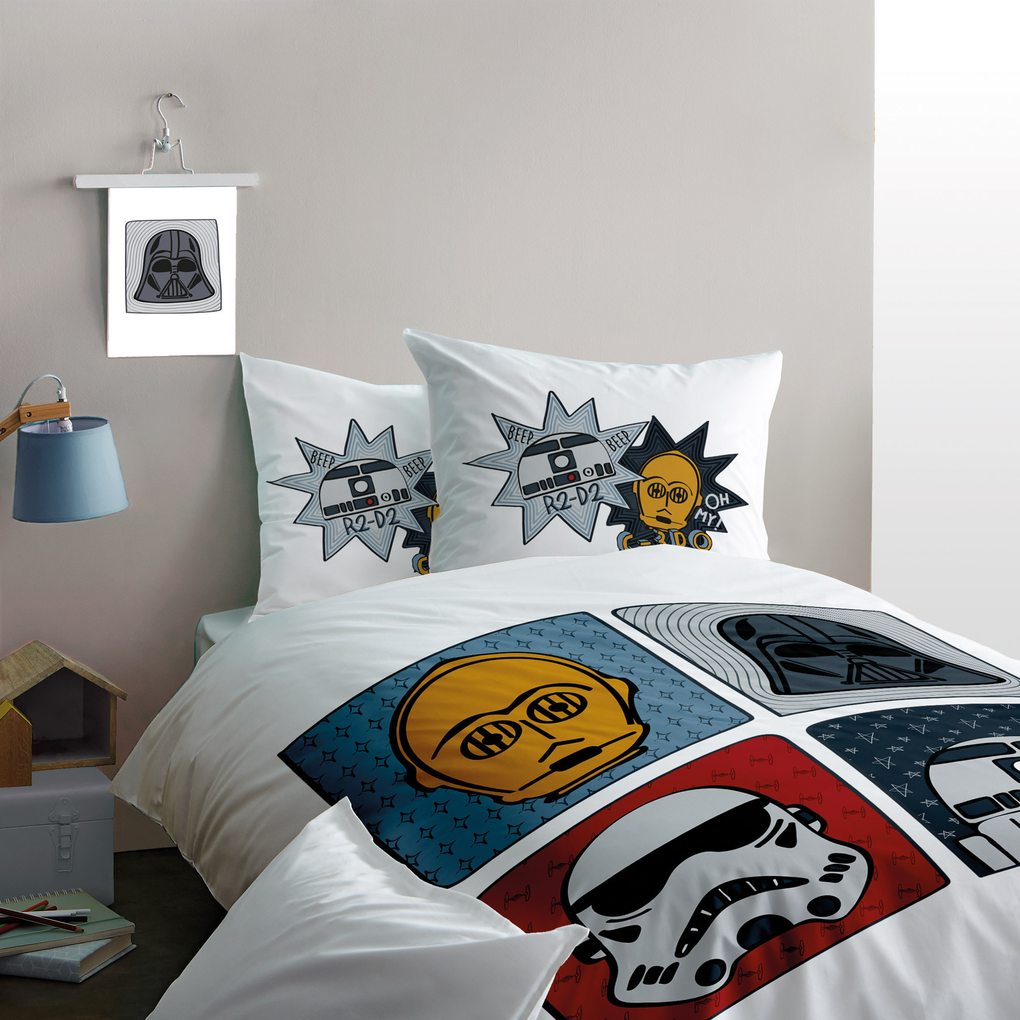 Parure de lit imprimée 100% coton, STAR WARS HOME PORTRAITS
