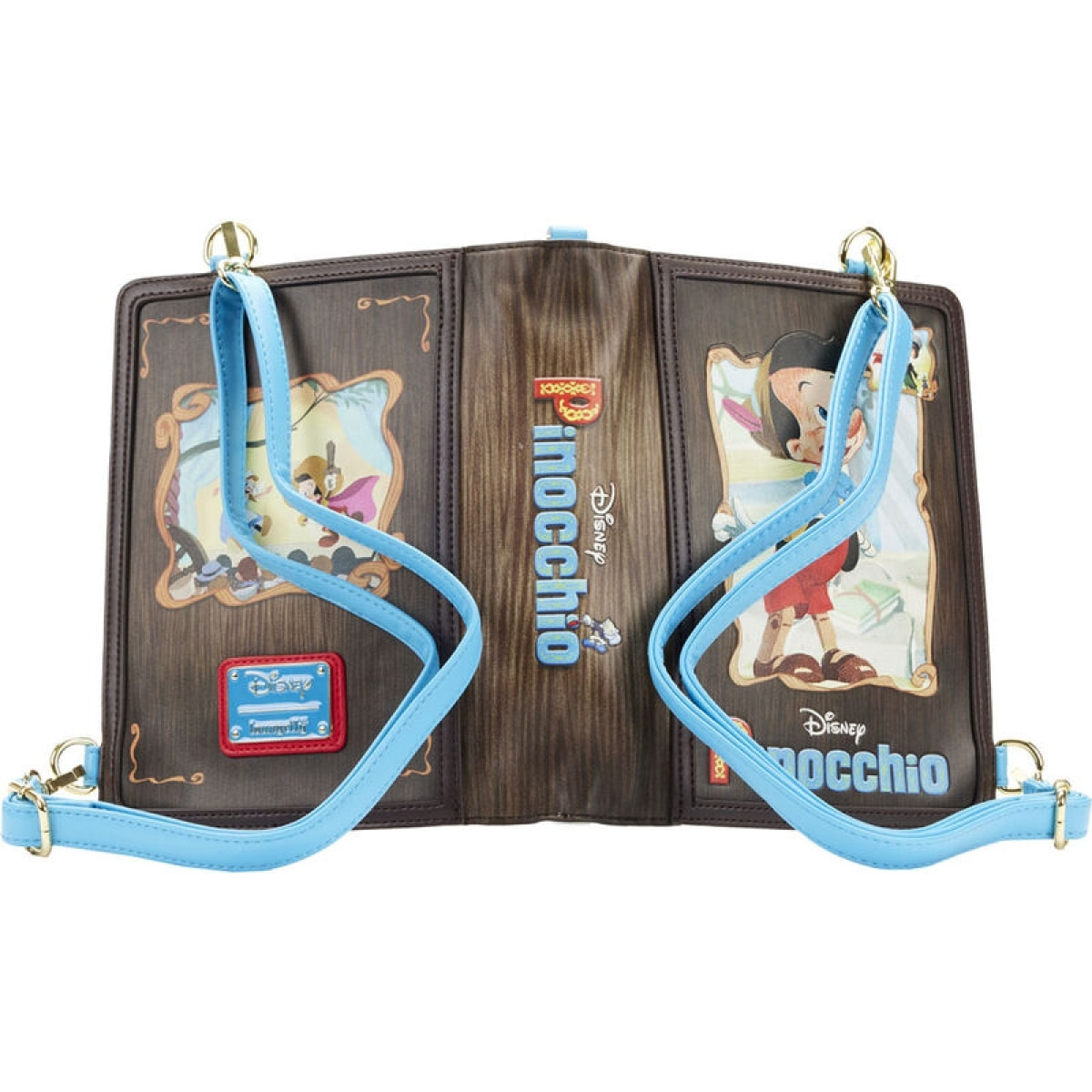 Disney Pinocchio Borsa a Tracolla Convertibile in Zaino Stile Libro 30cm Loungefly