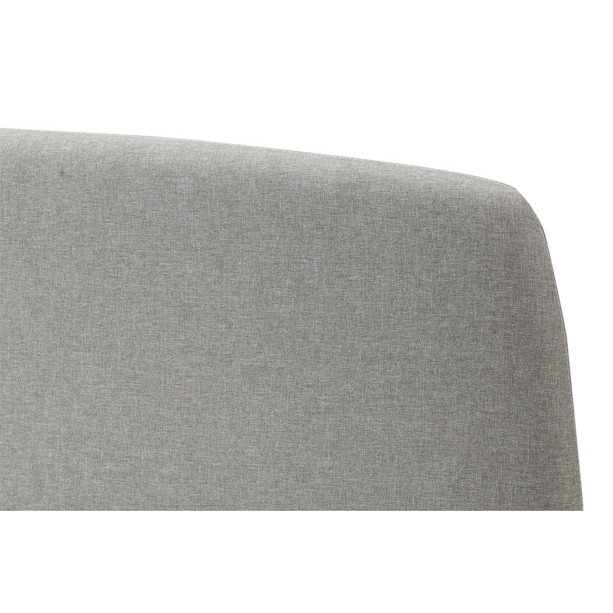 Lit 2 places 140x200 cm en tissu gris NIELS