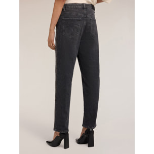 Motivi - Jeans MUM fit con ricamo di pietre laterale - Nero