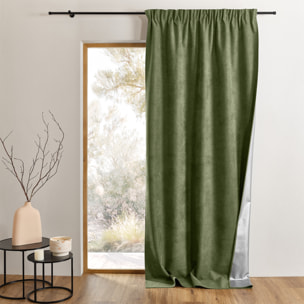 Rideau thermique et occultant accroche 3-en-1 LUZ - Vert Olive