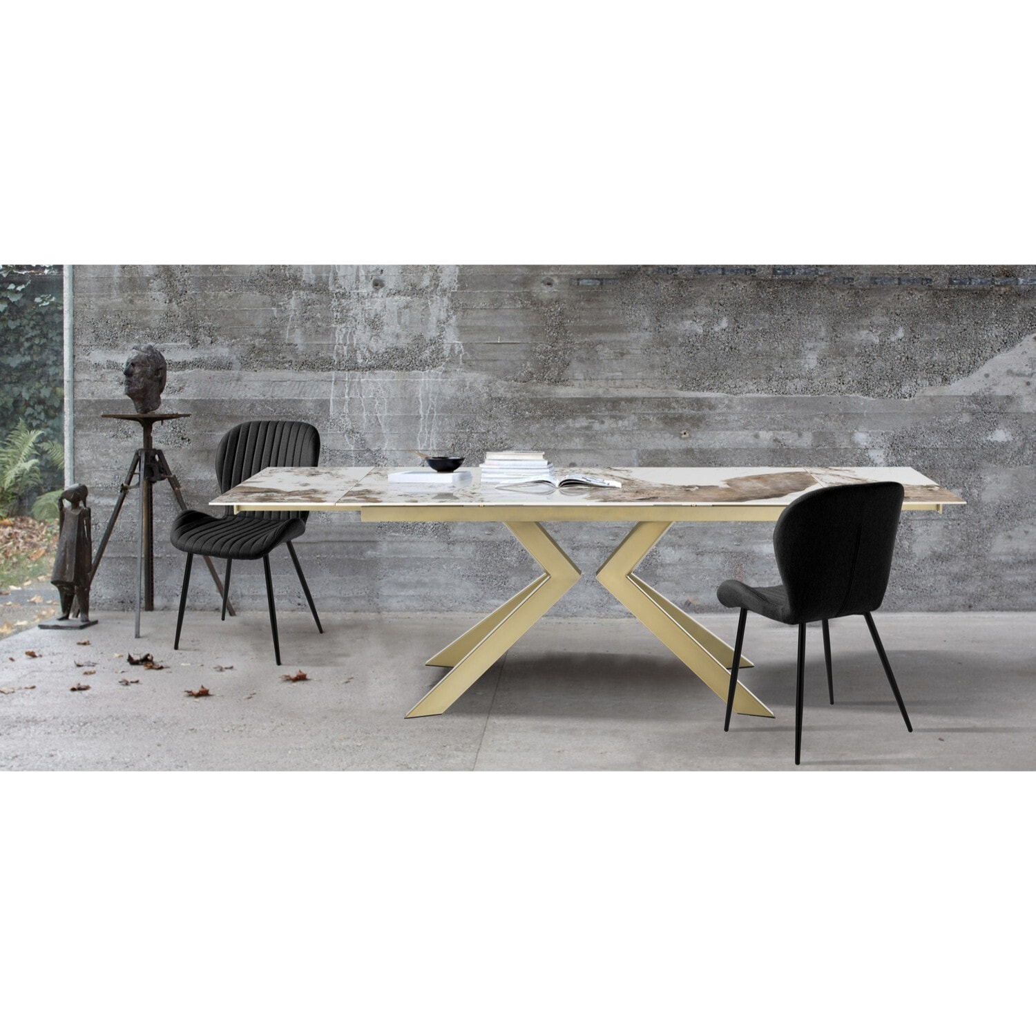 Oresteluchetta Tavolo allungabile BAKER ONICE GOLD