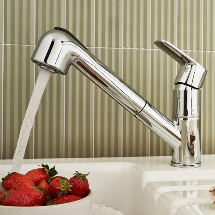 Robinet cuisine avec douchette extractible July+ chromé
