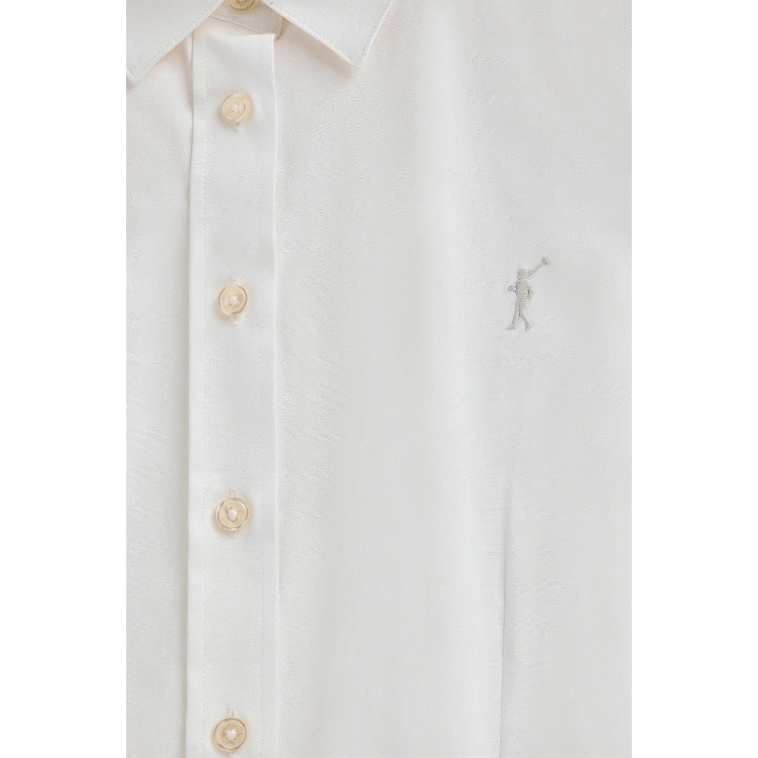 Camisa blanca de corte slim con logo Rigby Go