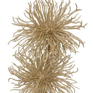 Branche 2 Oursins Paill Or  60 cm