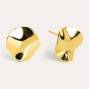 Pendientes Waves Acero Baño Oro