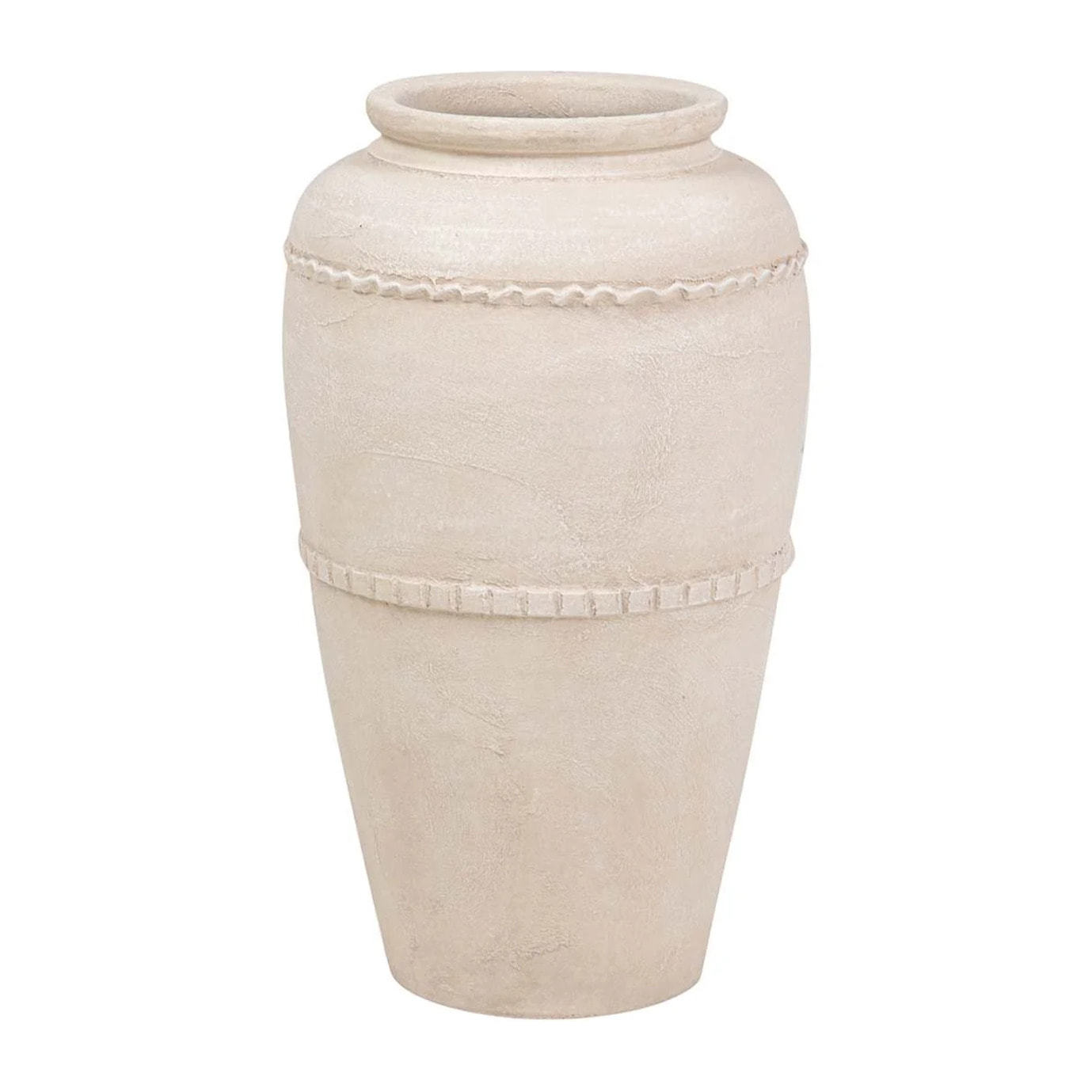 Florero Ceramica Beige 27x27x50 Cm