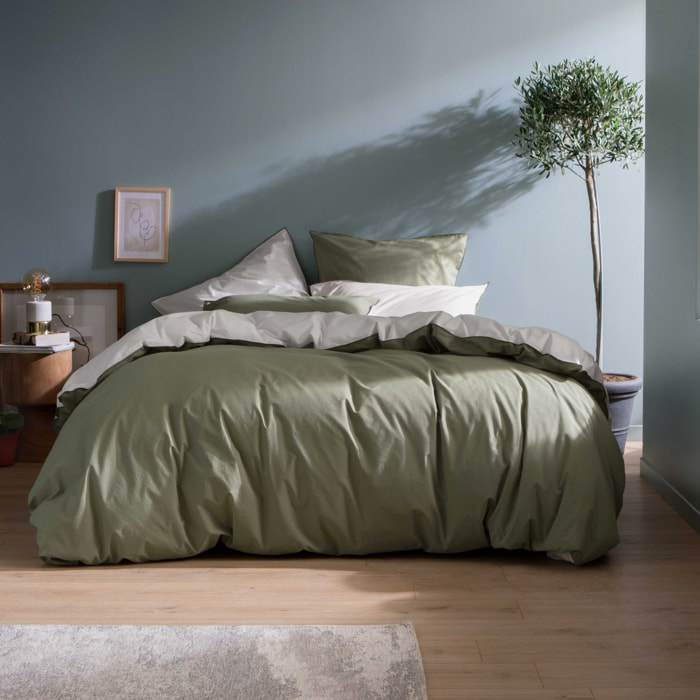 Housse de couette en percale de coton lavé, DOUCEUR LAVÉE