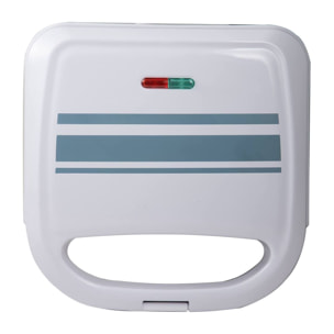Sandwichera 750w revestimiento antiadherente, mango de tacto frío, termostato ajustable, protección contra sobrecalentamiento