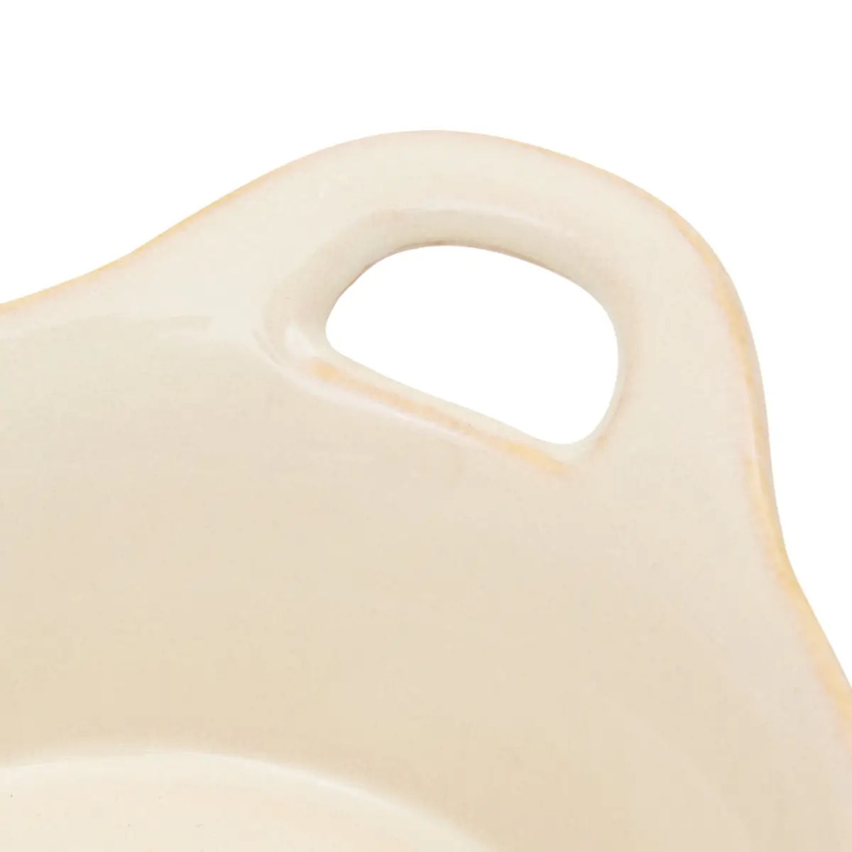 Plat rond en céramique Terre Inconnue D.12cm beige