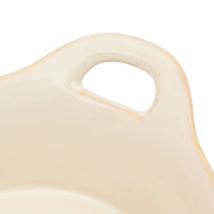 Plat rond en céramique Terre Inconnue D.12cm beige